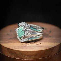 Naturlig Turkis Diamant Ring