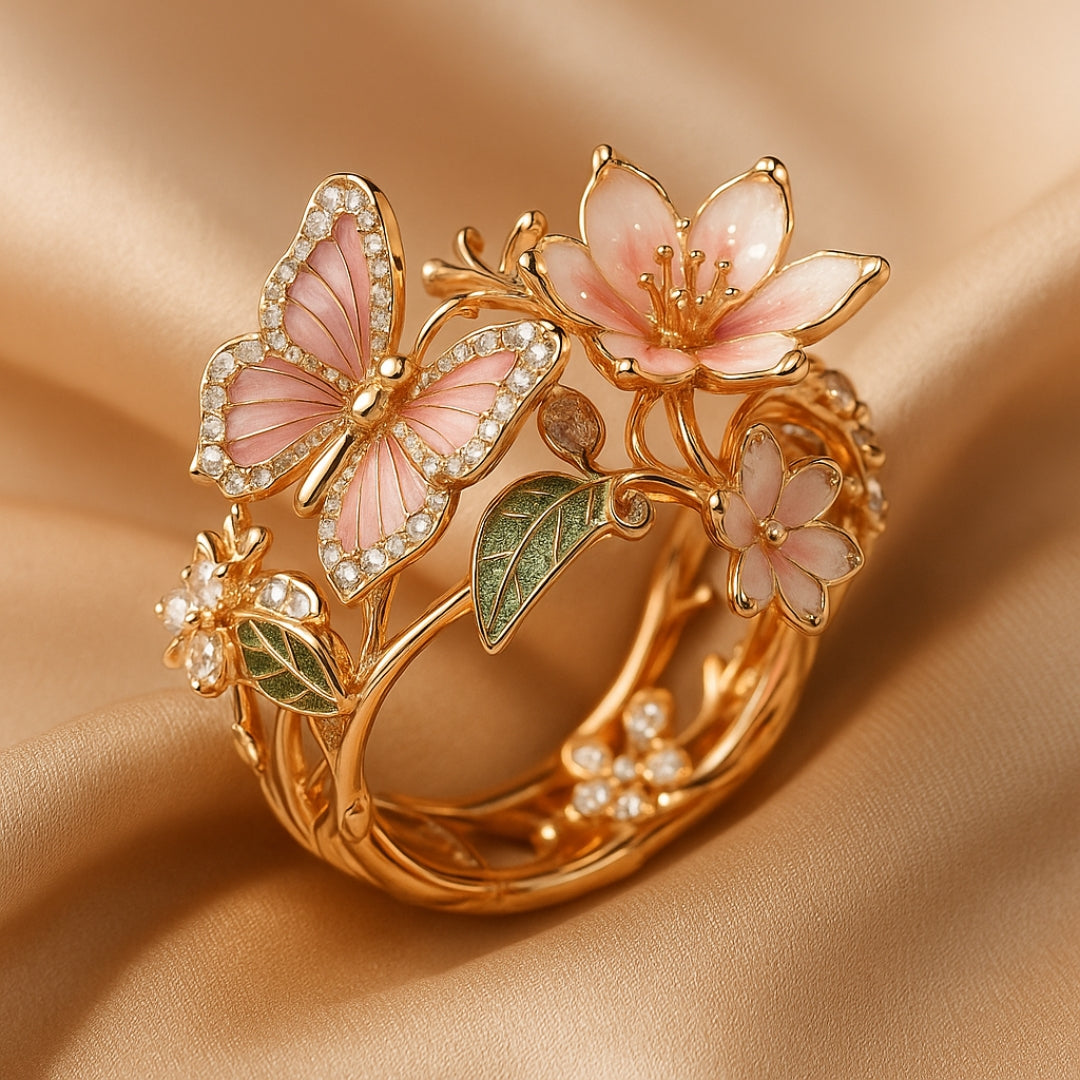 Nature Bright Sommerfugl Zirconia Ringe