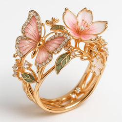 Nature Bright Sommerfugl Zirconia Ringe