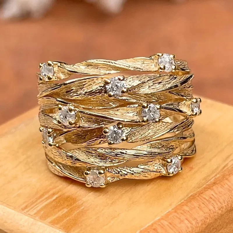 Vintage Gylden Zirconia Ringe