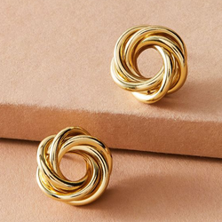 Vintage gyldne spiraleøreringe