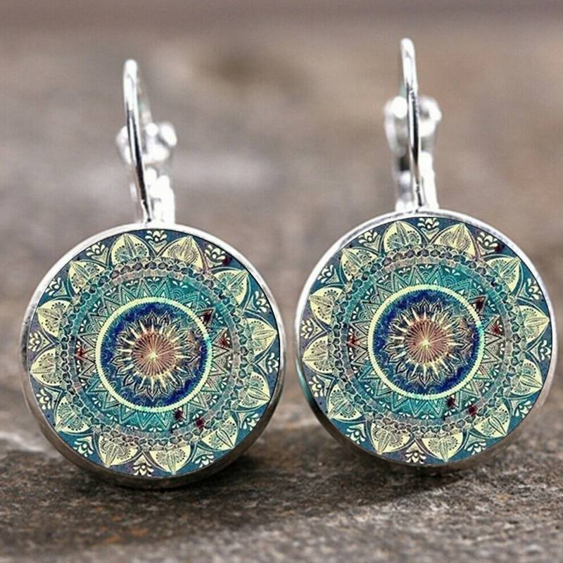 Vintage Runde Mandala-Øreringe