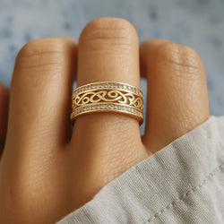 Lyse Hule Guldring