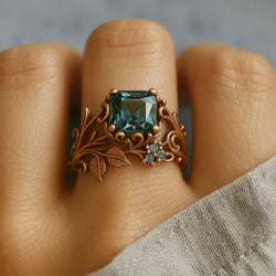 Natur Grøn Krystal Ring