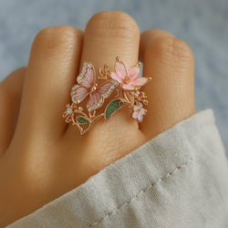 Nature Bright Sommerfugl Zirconia Ringe