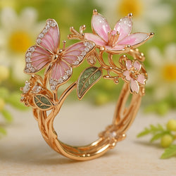 Nature Bright Sommerfugl Zirconia Ringe