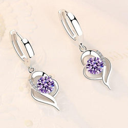925 Sterling Sølv og Zirconia Inlæggede Blomsterøreringe