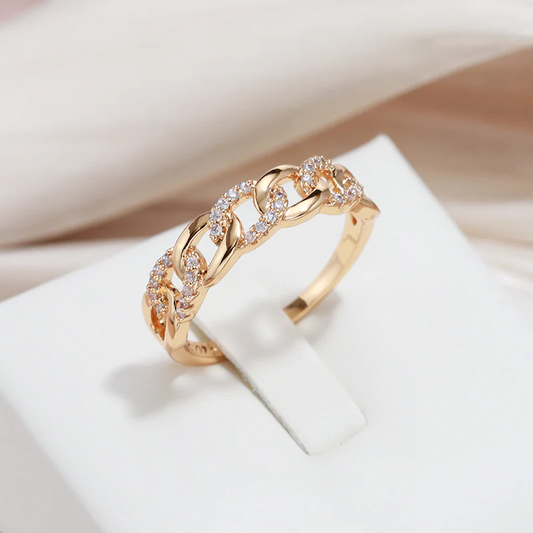 Elegant gylden led-ring