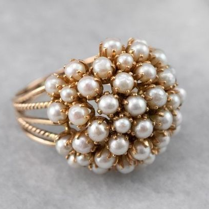 Indlagt Perle Ringe