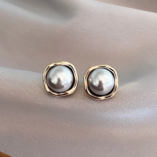 Vintage elegante sorte perle øreringe