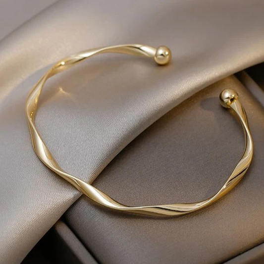 Elegant Gylden Åben Armbånd