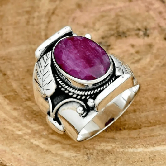 Vintage Granat Sten Ring
