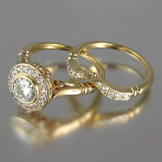 Vintage Guld & Zirconia Ringlynlpakkke