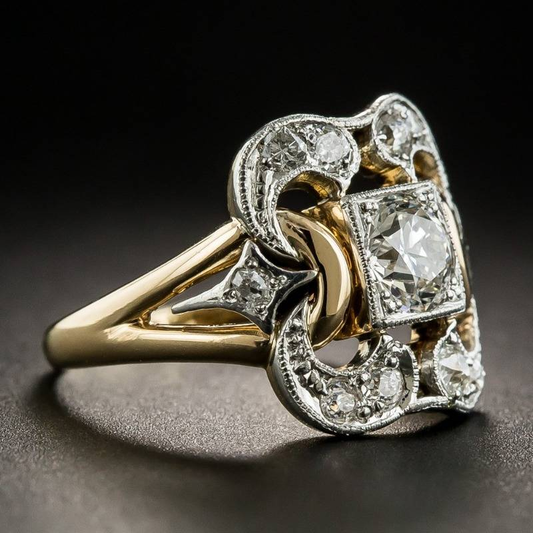 Vintage Zirkonia Guld Ring