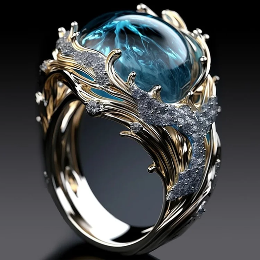 Vintage Ocean Krystalringe