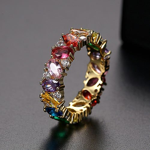 Vintage Farverig Zirconia Ringe
